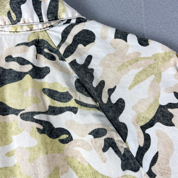 Free People x Artisan De Luxe Camo Print Top Womens Small Grunge Boho Army - Picture 12 of 15